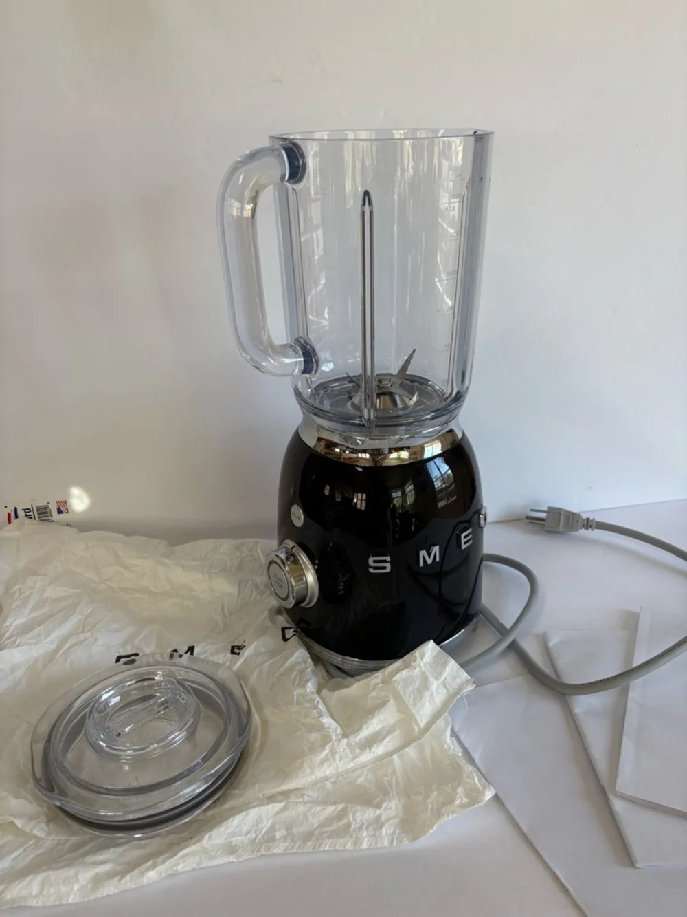 NWT SMEG 50's Style Retro Black Blender